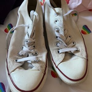 mens 5.5 womens 7.5 low white converse